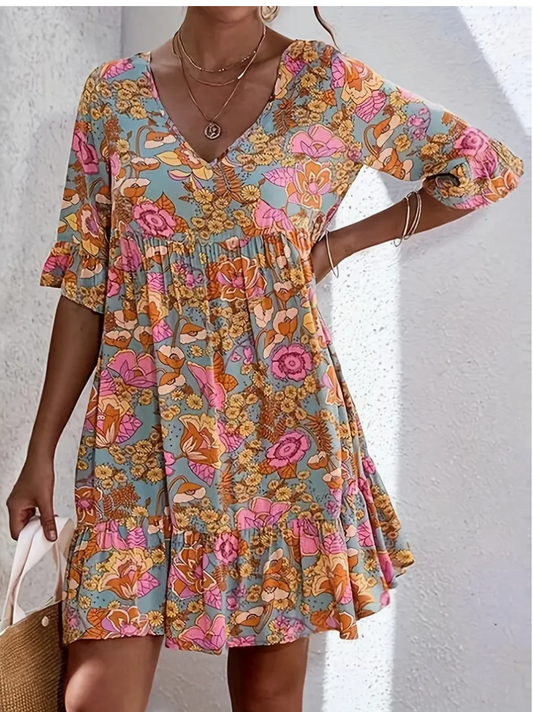 BOHO FLORAL DRESS