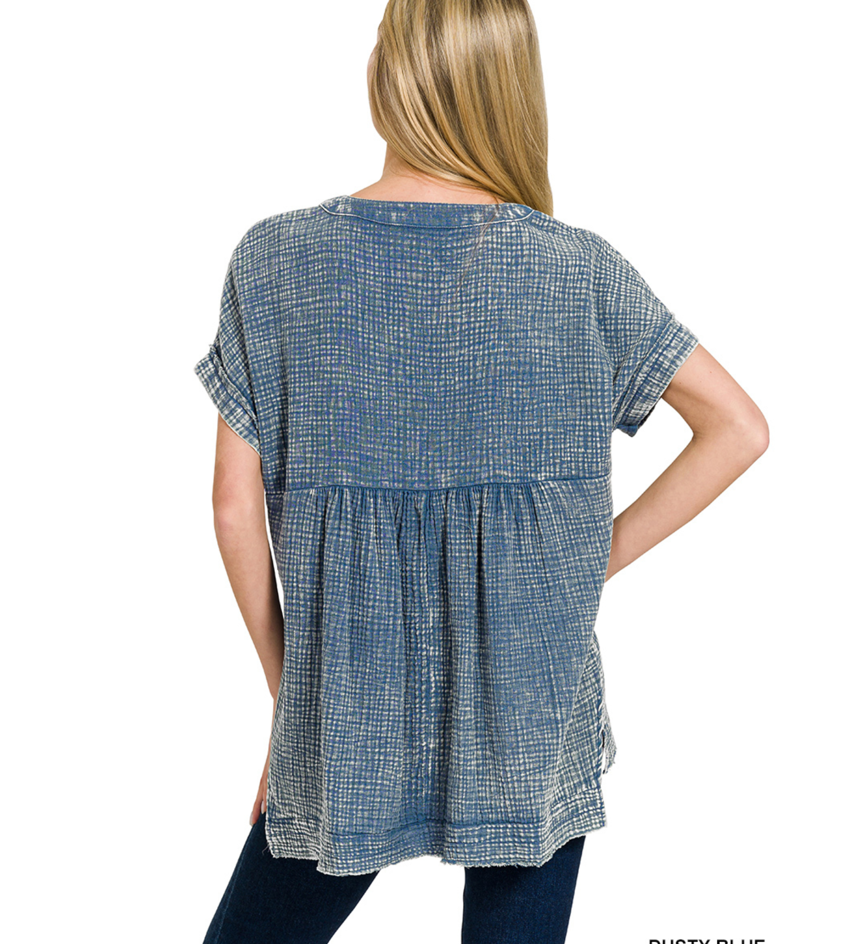 3/4 BUTTON HENLEYNK SHIRT