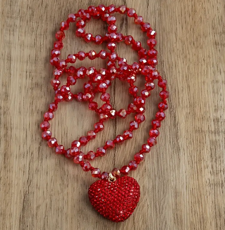 COQUETTE HEART BEADED NKLC