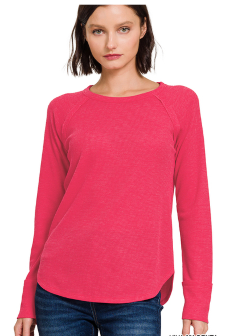 BABY WAFFLE LONG SLV TOP