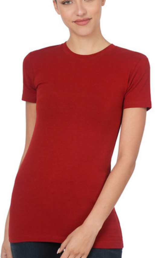 COTTON CREW NECK FITTED