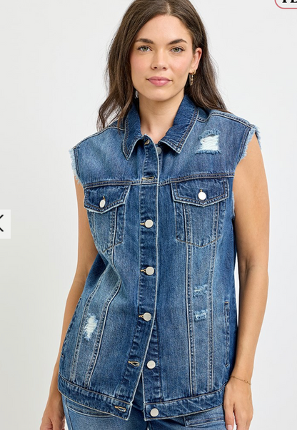 OVERSIZED DENIM VEST