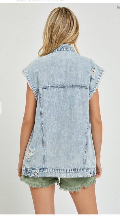 OVERSIZED DENIM VEST