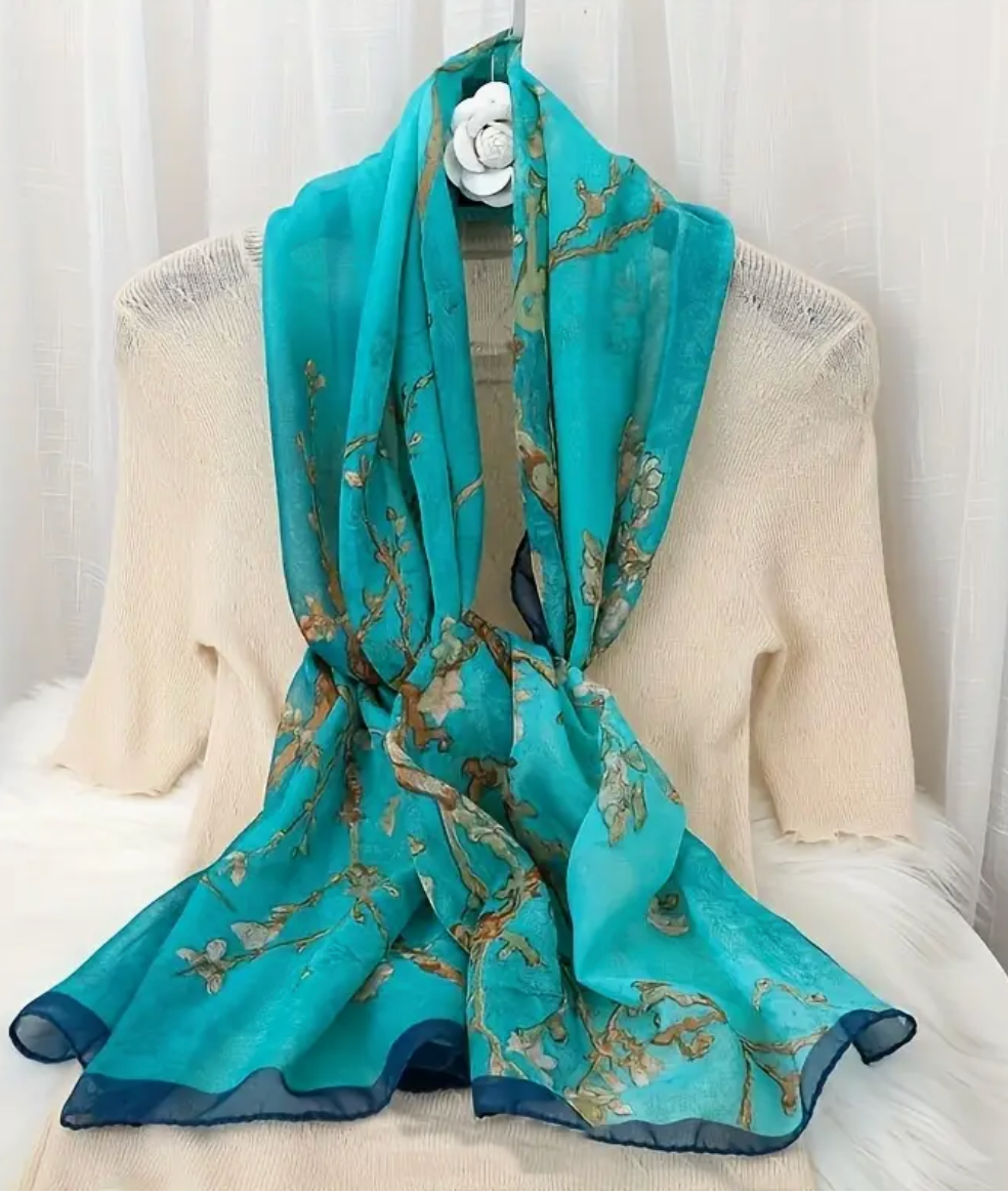 BOHO FLORAL LONG SCARF