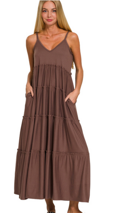 VNECKTIER CAMIMAX DRESS