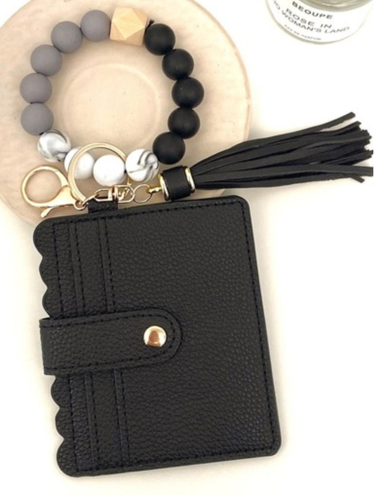 BEADED BRACELET KEYCHAIN