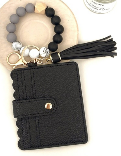 BEADED BRACELET KEYCHAIN