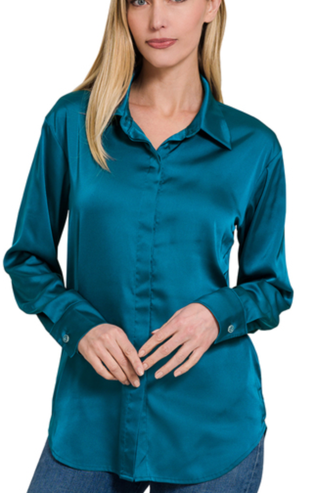 SATIN CHARMEUSE TOP