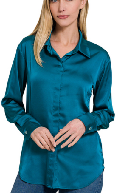 SATIN CHARMEUSE TOP