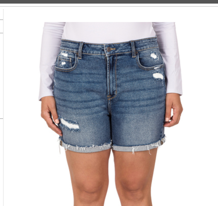 CUFFED RAW DENIM SHRTS