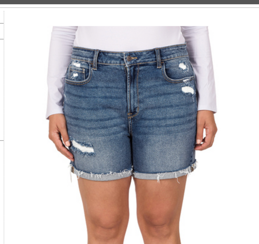 CUFFED RAW DENIM SHRTS