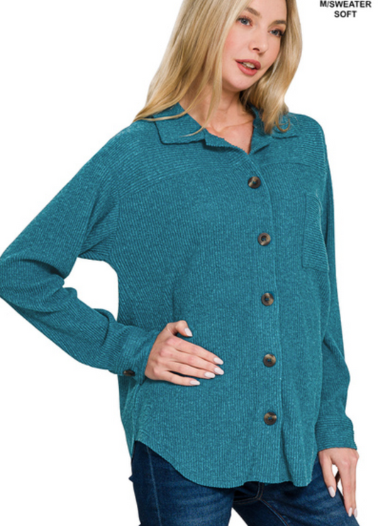 BRUSHED RIB SHACKET