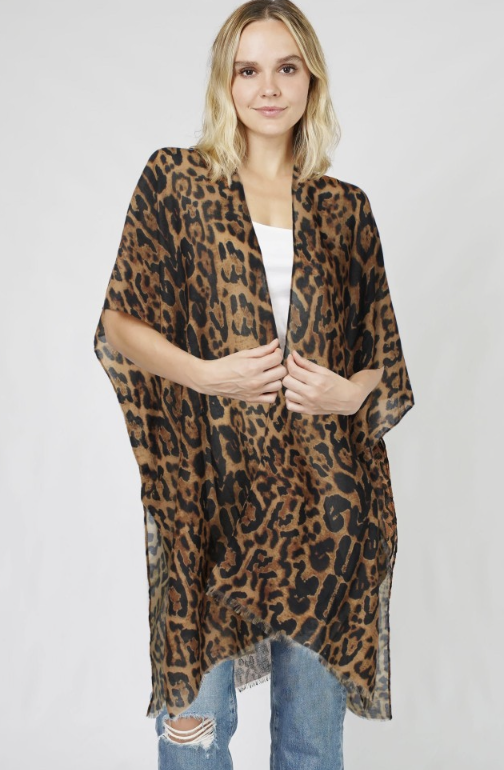 ANIMAL PRINT KIMONO