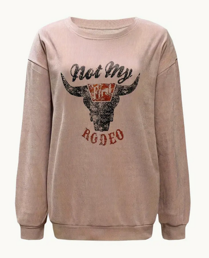 NOT MY RODEO RIBBED SWEATSHIRT