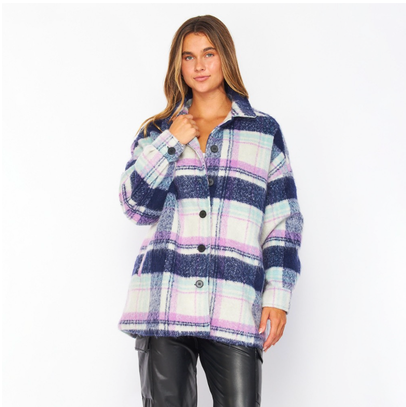 HEAVY FAUX WOOL SHACKET