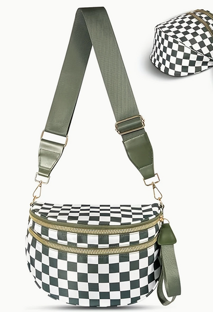 CHECKERED CROSSBODY BAG