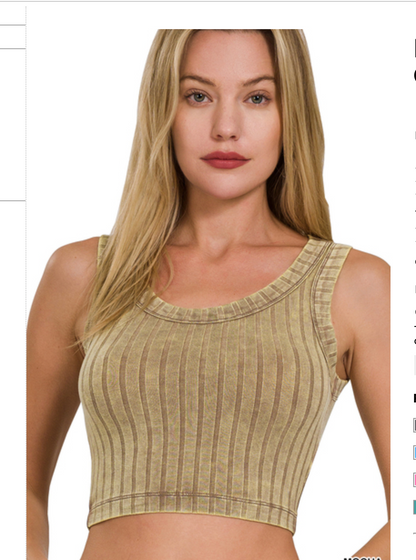 RIBBED CROPPED TANK TOP