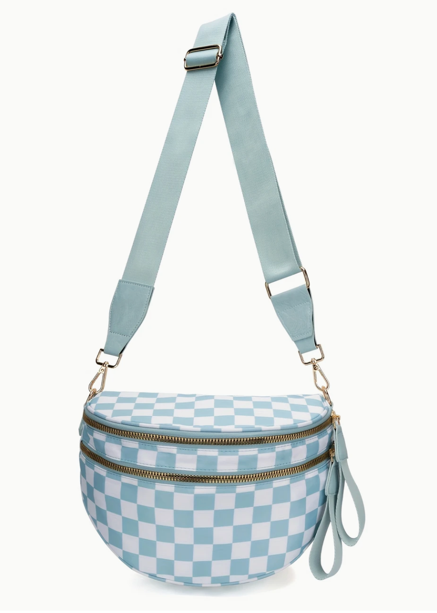 CHECKERED CROSSBODY BAG