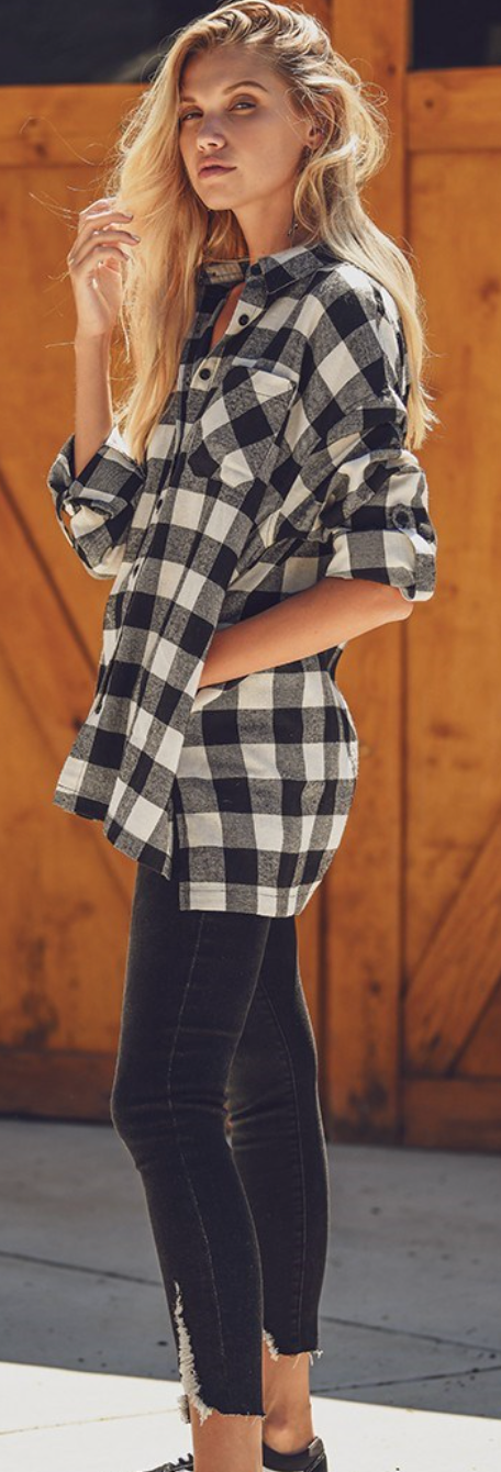 BUFFALO PLAID OVERSIZED