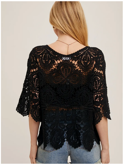 CROCHET LACE TOP