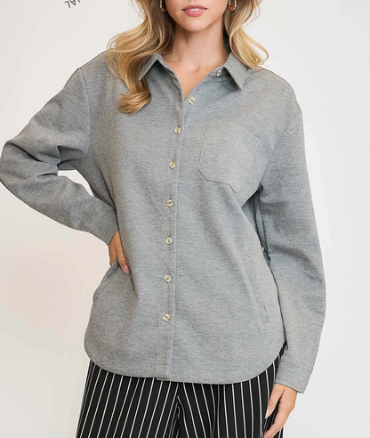 LUXEKNIT OVERSIZED SHIRT JACKET