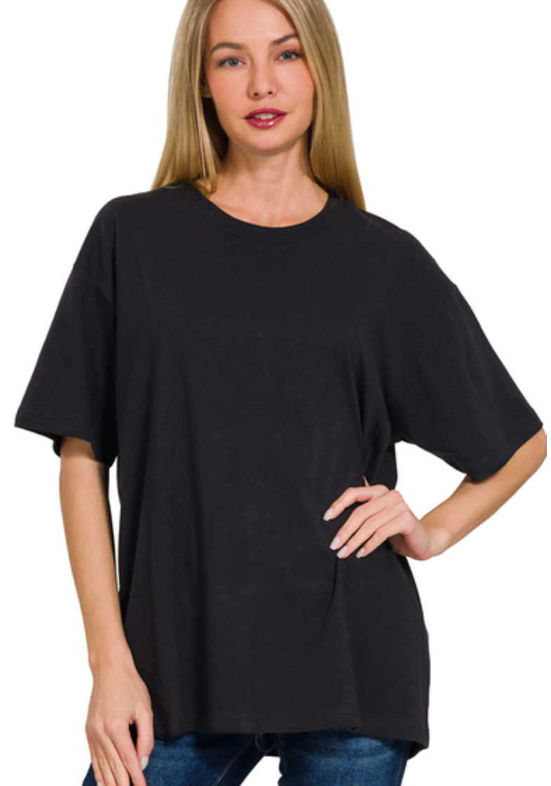 COTTON LOOSE S/SLV TEE