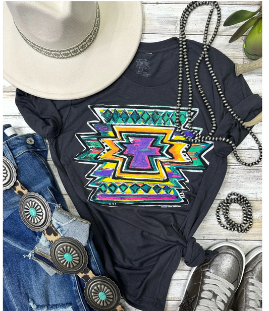 NEON AZTEC TEE