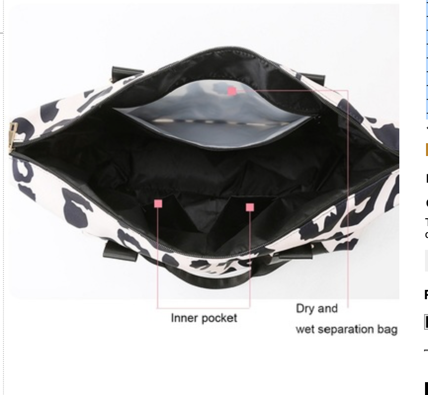 LEOPARD DUFFLE BAG