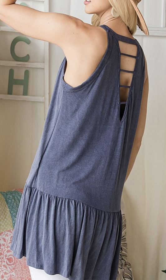 FLOUNCE SLEEVELESS TOP