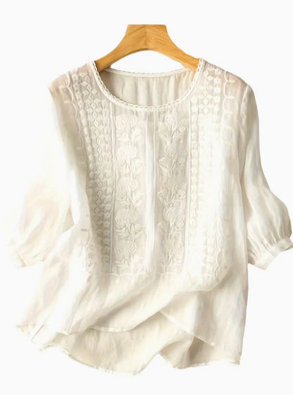 EMBROIDERED LINEN SHIRT