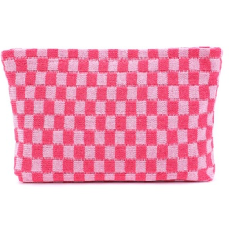 MAKEUP CHECKERED CLUTCH