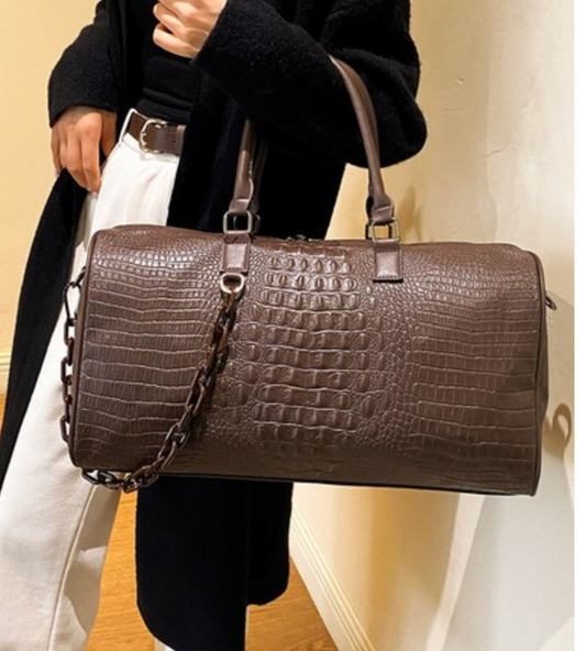 VEGAN LTHR WEEKENDER BAG
