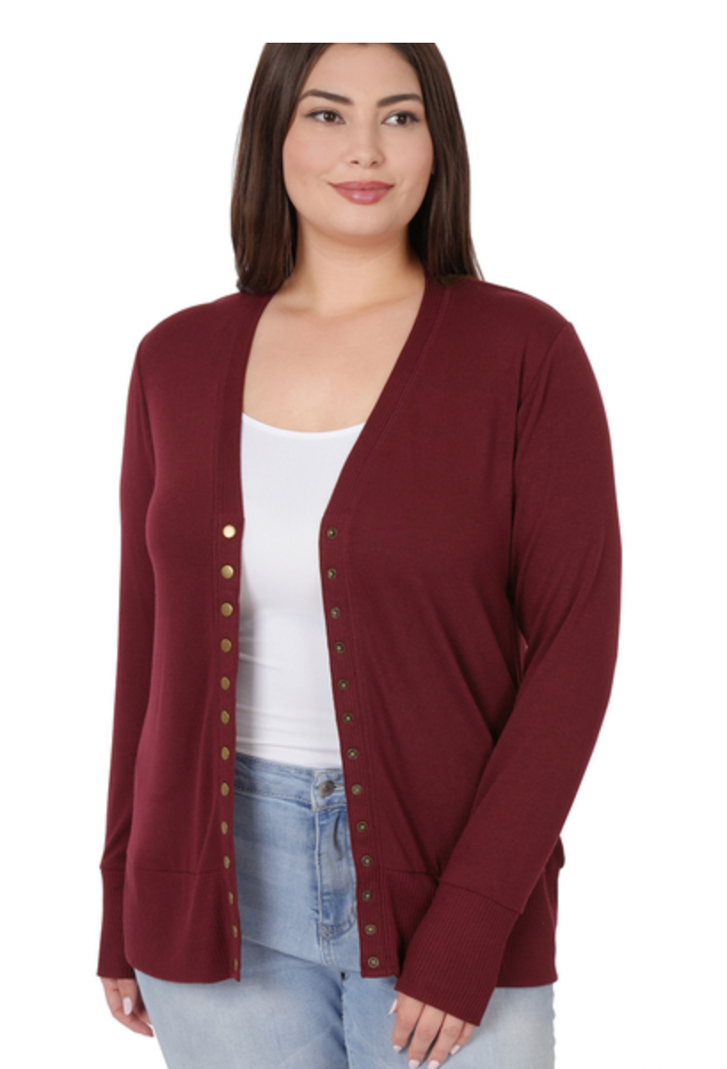 SNAP BUTTON CARDIGAN