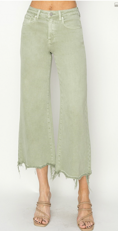 HR WIDE CROP DENIM PANT