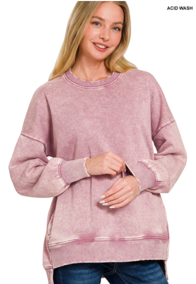 ACIDWaSH PULLOVER HILO