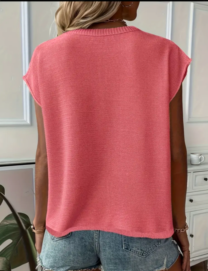 SHEER SWEATER VEST