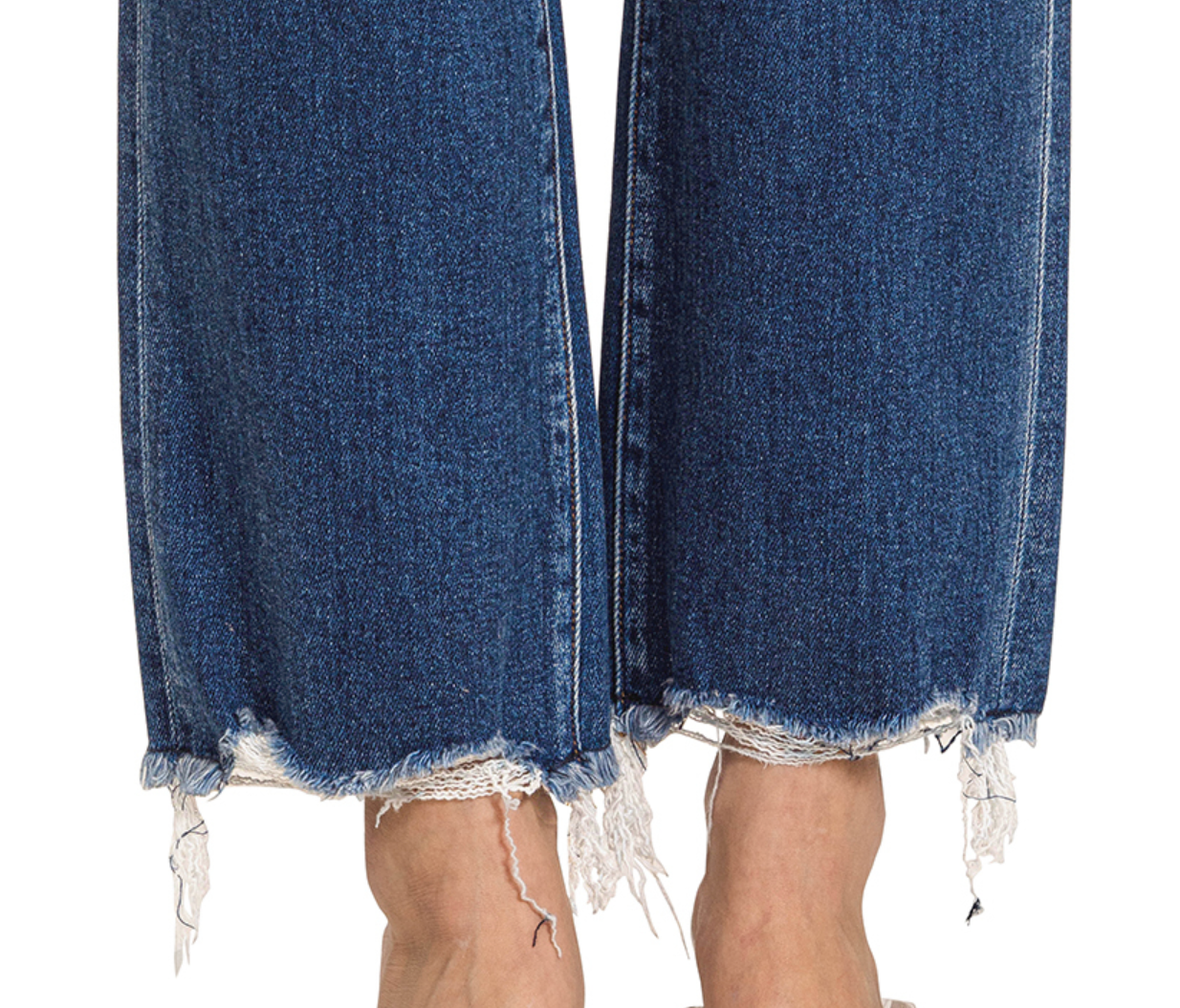 MR DISTRESSED KNEE RAW HEM