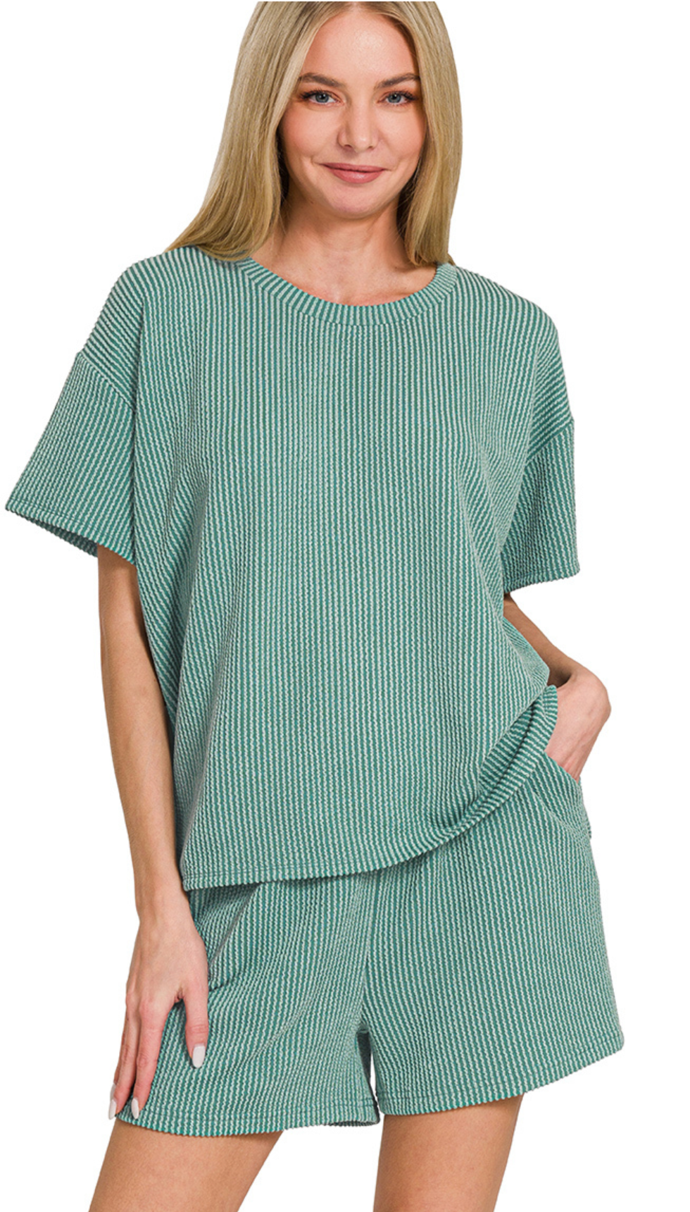 RIBBED TEE/SHORTS SET