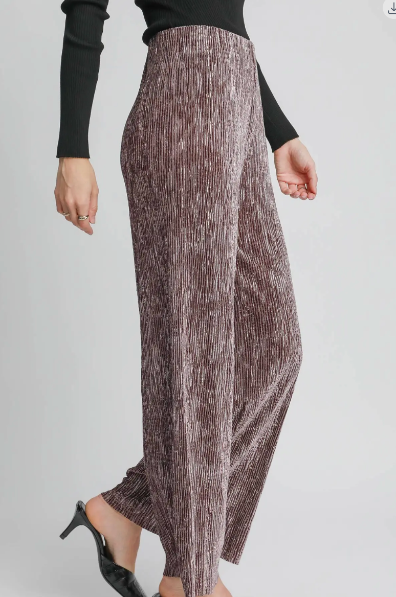TEXTURED VELVET TOP/PANT