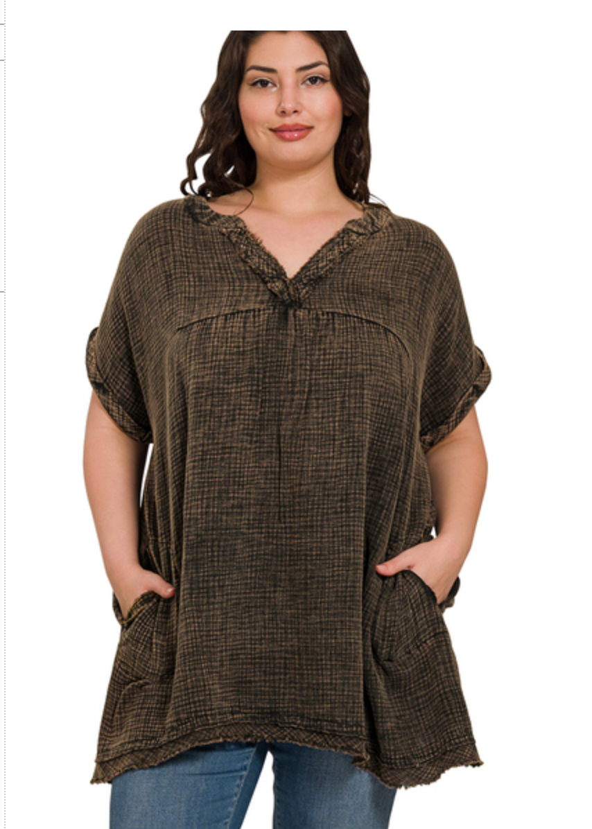 GAAZE V-NK TOP/DRESS