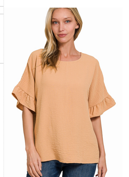AIRFLO RUFFLE SLV TOP
