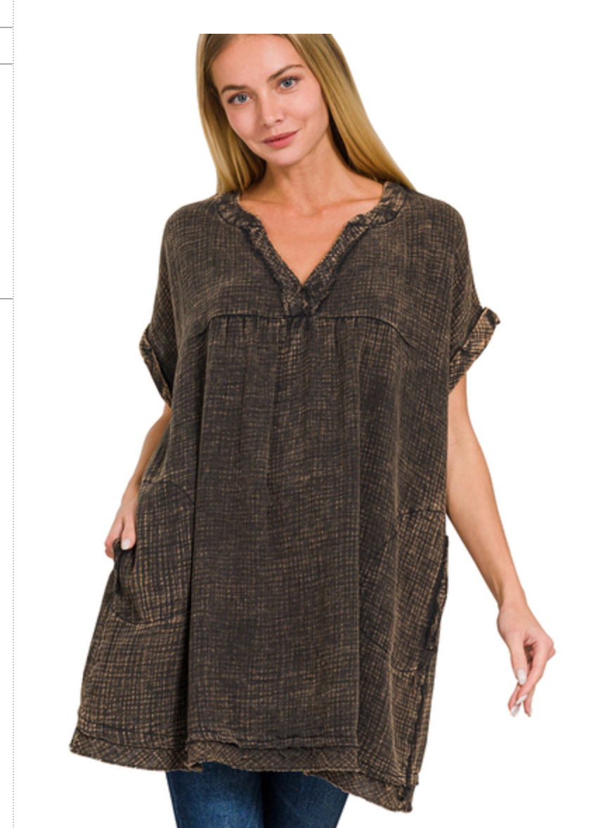 GAAZE V-NK TOP/DRESS