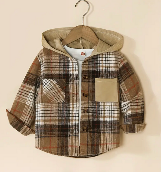 KIDS PLAID HOODIE