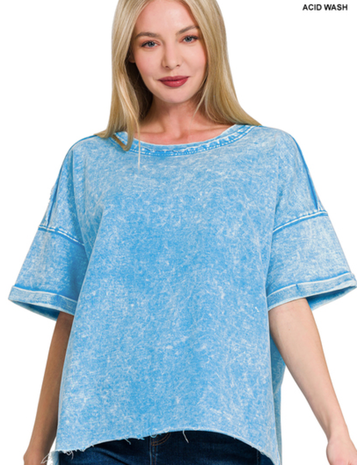 FRENCH TERRY ACID WSH TEE